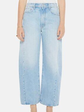 Mother Half Pipe Flood Barrel Jean Light Wash Size 24